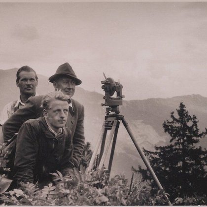 Vermessungen Eggalmbahn © Archiv Franz Warum Vermessungen Eggalmbahn © Archiv Franz Warum